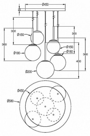 Подвесной светильник Maytoni Basic form MOD321PL-05G1 в Надыме - nadym.mebel24.online | фото 4