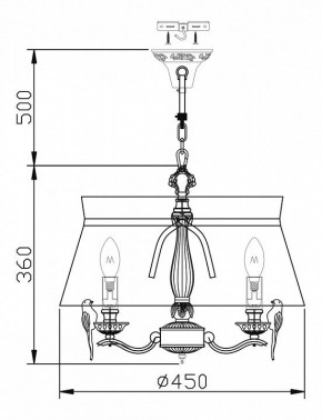 Подвесной светильник Maytoni Bird ARM013-33-W в Надыме - nadym.mebel24.online | фото 3