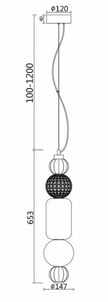 Подвесной светильник Maytoni Collar P069PL-L35CH3K в Надыме - nadym.mebel24.online | фото 5