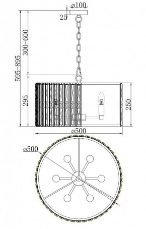 Подвесной светильник Maytoni Facet MOD094PL-06G в Надыме - nadym.mebel24.online | фото 4