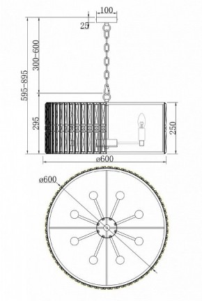 Подвесной светильник Maytoni Facet MOD094PL-08G в Надыме - nadym.mebel24.online | фото 3