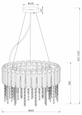 Подвесной светильник Maytoni Hail MOD097PL-06CH в Надыме - nadym.mebel24.online | фото 4