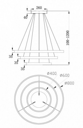 Подвесной светильник Maytoni Rim MOD058PL-L100W4K в Надыме - nadym.mebel24.online | фото 6