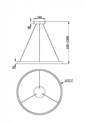 Подвесной светильник Maytoni Rim MOD058PL-L42BK в Надыме - nadym.mebel24.online | фото 3
