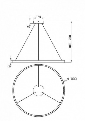 Подвесной светильник Maytoni Rim MOD058PL-L54BK в Надыме - nadym.mebel24.online | фото 4