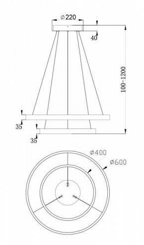 Подвесной светильник Maytoni Rim MOD058PL-L55BS4K в Надыме - nadym.mebel24.online | фото 7