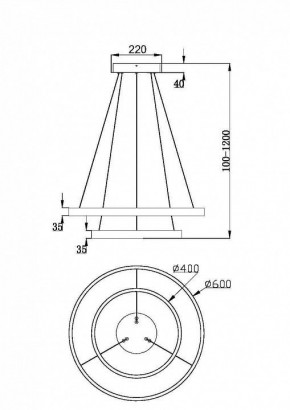 Подвесной светильник Maytoni Rim MOD058PL-L55BSK в Надыме - nadym.mebel24.online | фото 4