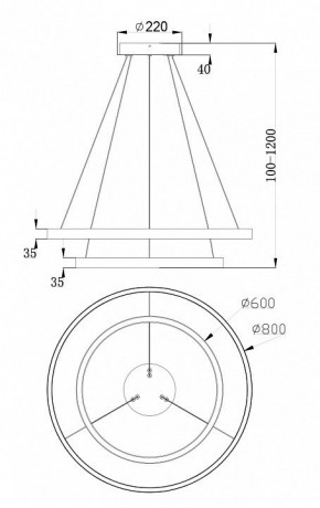 Подвесной светильник Maytoni Rim MOD058PL-L74BS4K в Надыме - nadym.mebel24.online | фото 7