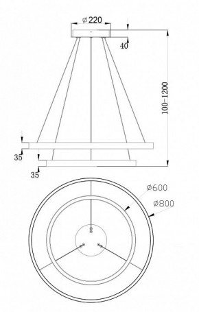 Подвесной светильник Maytoni Rim MOD058PL-L74W4K в Надыме - nadym.mebel24.online | фото 6