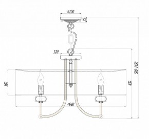 Подвесной светильник Maytoni Roma ARM006PL-08G в Надыме - nadym.mebel24.online | фото 4