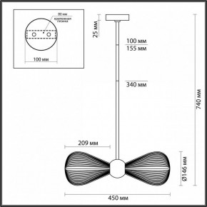 Подвесной светильник Odeon Light Elica 5402/2 в Надыме - nadym.mebel24.online | фото 4