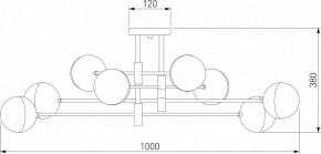 Потолочная люстра Eurosvet Nuvola 70129/8 латунь в Надыме - nadym.mebel24.online | фото 3