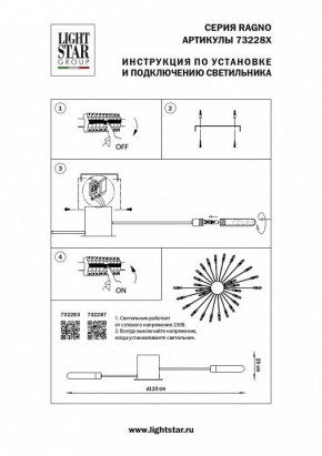 Потолочная люстра Lightstar Ragno 732283 в Надыме - nadym.mebel24.online | фото 4