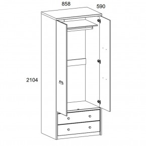 Шкаф 2DG2S/D2, DIESEL , цвет дуб мадура/энигма в Надыме - nadym.mebel24.online | фото 2