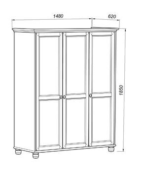 Шкаф 30 Вествик трёхдверный, массив сосны, цвет белый в Надыме - nadym.mebel24.online | фото 2