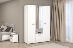 Шкаф Ева (Белый текстурный/Бетонный камень) в Надыме - nadym.mebel24.online | фото