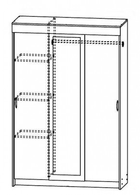 Шкаф-купе Бассо 1300 (Венге/Дуб белфорд) в Надыме - nadym.mebel24.online | фото 2