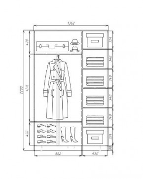 Шкаф-купе ХИТ 22-4-14-77 (420) в Надыме - nadym.mebel24.online | фото 3