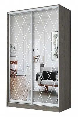 Шкаф-купе ХИТ 24-12/2-66 РОМБ БОЛЬШОЙ в Надыме - nadym.mebel24.online | фото