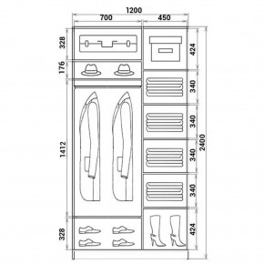 Шкаф-купе ХИТ 24-12-66 (620) в Надыме - nadym.mebel24.online | фото 3
