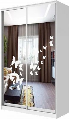 Шкаф-купе ХИТ 24-12-66 БАБОЧКИ в Надыме - nadym.mebel24.online | фото