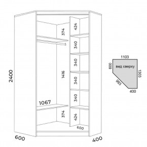 Шкаф-купе ХИТ-У-L-24-64-88 в Надыме - nadym.mebel24.online | фото 3