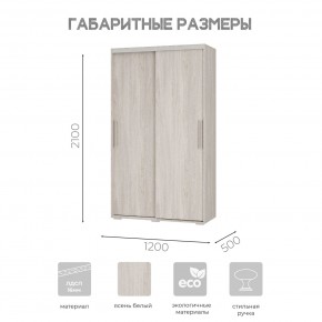Шкаф-купе ШКК-11 (ясень белый) в Надыме - nadym.mebel24.online | фото 7