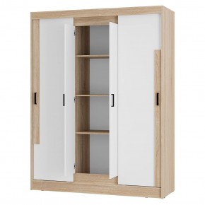 Шкаф-купе Смарт ШКК-06 (дуб сонома/белый) в Надыме - nadym.mebel24.online | фото 3