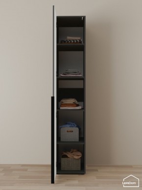 Шкаф Linnea MHR-1-2 2050х400х510 (Графит-М 11.1.25) в Надыме - nadym.mebel24.online | фото 4