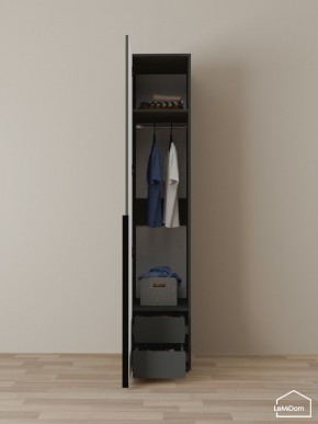 Шкаф Linnea MHR-1-3 2050х400х510 (Графит-М 11.1.25) в Надыме - nadym.mebel24.online | фото 3