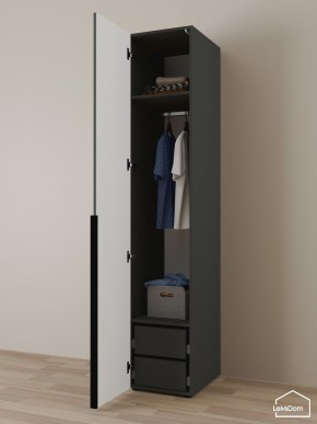 Шкаф Linnea MHR-1-3 2050х400х510 (Графит-М 11.1.25) в Надыме - nadym.mebel24.online | фото 5
