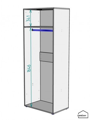Шкаф Linnea MHR-2PO 2050х800х510 (Белый-М 11.1.2) в Надыме - nadym.mebel24.online | фото 3