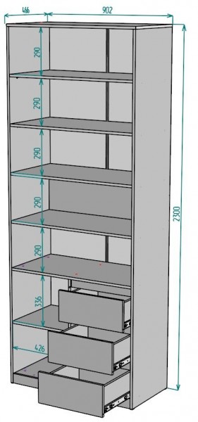 Шкаф Мальта H190 в Надыме - nadym.mebel24.online | фото 2