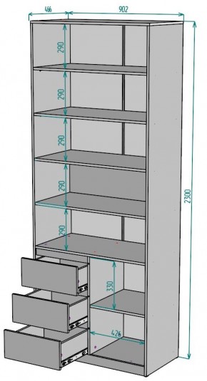 Шкаф Мальта H191 в Надыме - nadym.mebel24.online | фото 2