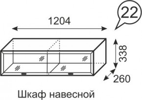 Шкаф навесной Венеция 22 бодега в Надыме - nadym.mebel24.online | фото 1