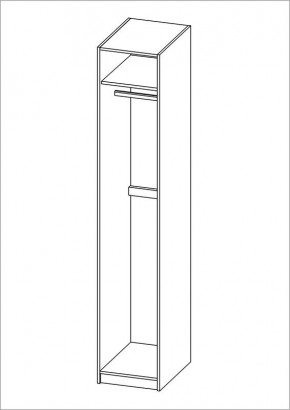 Шкаф ПЕГАС однодверный с рамочным фасадом, цвет белый в Надыме - nadym.mebel24.online | фото 3