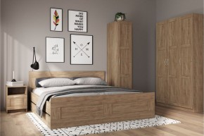 Шкаф ПЕГАС однодверный с рамочным фасадом, цвет Дуб Сонома в Надыме - nadym.mebel24.online | фото 4