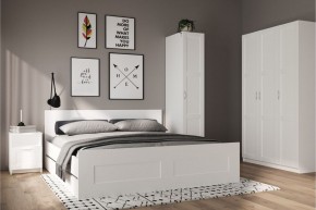 Шкаф ПЕГАС трехдверный с рамочным фасадом, цвет белый в Надыме - nadym.mebel24.online | фото 4