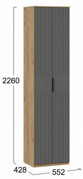 Шкаф платяной Хилтон Исп. 2 в Надыме - nadym.mebel24.online | фото 6