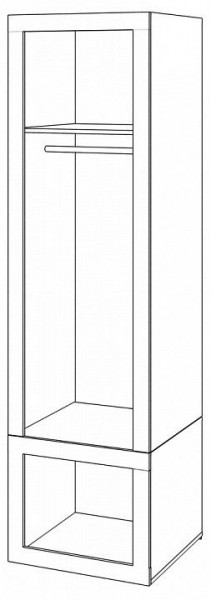 Шкаф платяной Toivo ТОЙ ШК 60/60 Д в Надыме - nadym.mebel24.online | фото 2