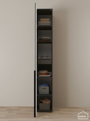 Шкаф с антресолью Linnea MHR-1A-2 2450х400х510 (Графит-М 11.1.25) в Надыме - nadym.mebel24.online | фото 4