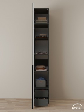 Шкаф с антресолью Linnea MHR-1A-4 2450х400х510 (Графит-М 11.1.25) в Надыме - nadym.mebel24.online | фото 4