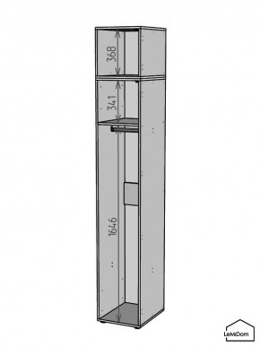 Шкаф с антресолью Linnea MHR-1POA-1 2450х400х510 (Белый-М 11.1.2) в Надыме - nadym.mebel24.online | фото 3