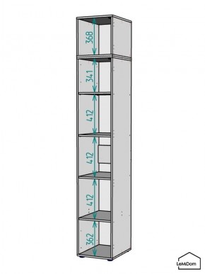 Шкаф с антресолью Linnea MHR-1POA-2 2450х400х510 (Белый-М 11.1.2) в Надыме - nadym.mebel24.online | фото 3