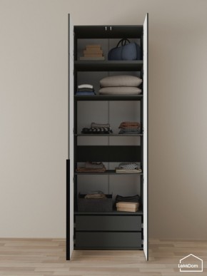 Шкаф с антресолью Linnea MHR-2A-3 2450х800х510 (Графит-М 11.1.25) в Надыме - nadym.mebel24.online | фото 5