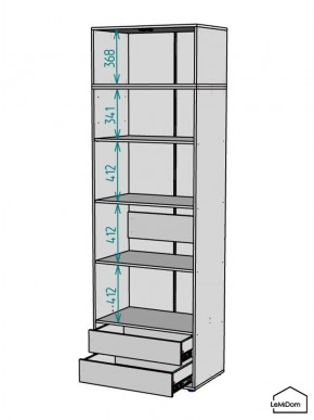 Шкаф с антресолью Linnea MHR-2A-4 2450х800х510 (ДВ-М 11.1.25) в Надыме - nadym.mebel24.online | фото 3