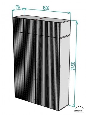 Шкаф с антресолью Linnea MHR-4A-2 2450х1600х510 (ДВ-М 11.1.25) в Надыме - nadym.mebel24.online | фото 2