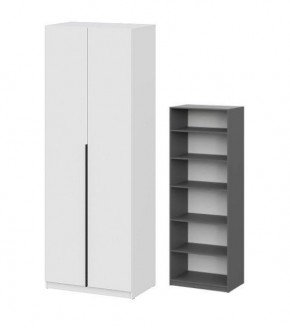 Шкаф ШК-5 + 4 полки (800) Белый текстурный в Надыме - nadym.mebel24.online | фото 2