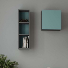 Шкаф Сириния навесной открытый серый графит/МДФ бриз в Надыме - nadym.mebel24.online | фото 2