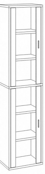 Шкаф-витрина Домино СУ(ш1в2)+2ФС в Надыме - nadym.mebel24.online | фото 2